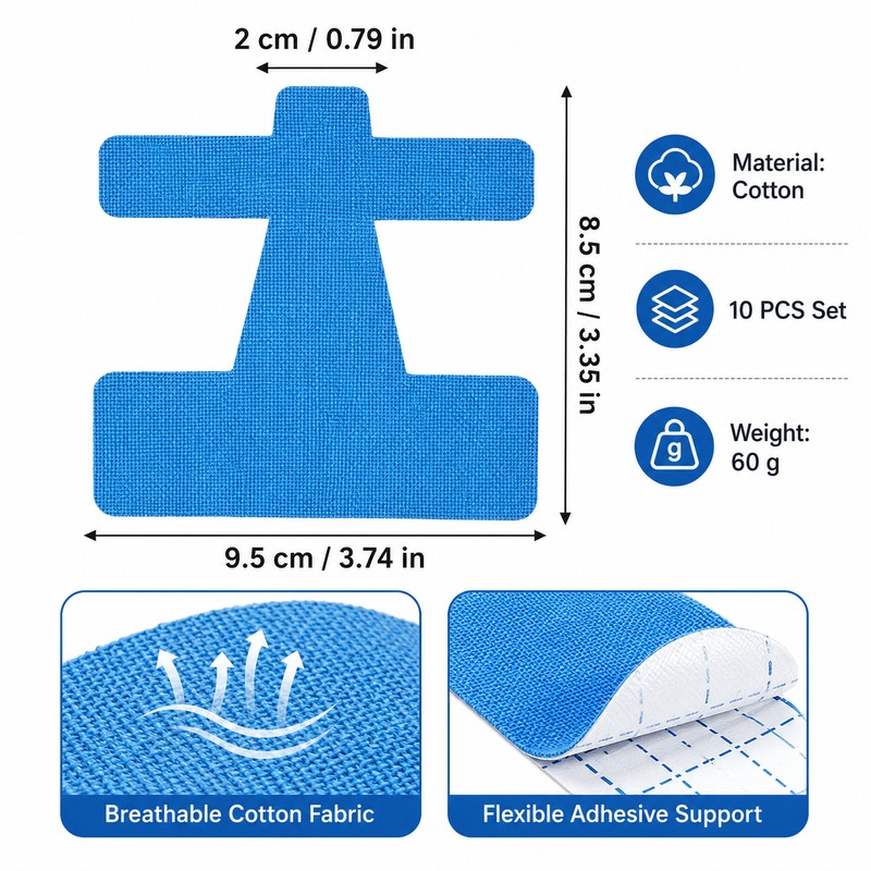 Precut Kinesiology Tape for Bunion Support – 10 Breathable Cotton