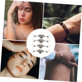 Operitacx 4pcs Heart-Shaped Diamond Buckle Necklace Extender Connector for DIY Jewelry Making