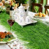 Farochy Synthetic Thatch Grass Table Runner, Artificial Grass Runners for
