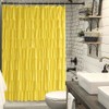 WestWeir Ruffle Shower Curtain, 72-inches Extra Long, Yellow Ruffled Bath