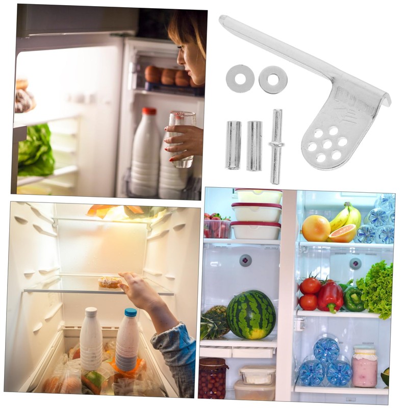 jojofuny Replacement Hinges for Refrigerator Freezer Hinge Set Galvanized Steel