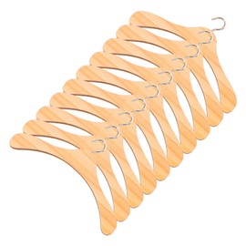 Garneck Wooden Doll Clothes Hangers - 10 Miniature Hangers for BJD Dolls - Ideal for Doll Accessories - 15 cm Large Doll Hangers Made of High-Quality Wood