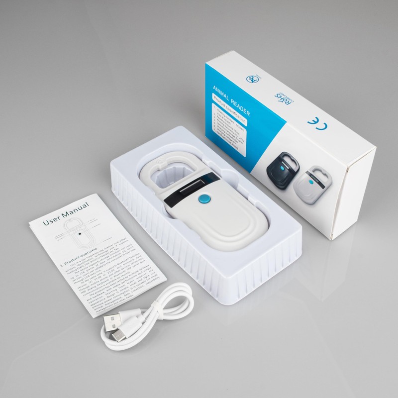 AHANIN Microchip Scanner, Rechargeable Portable Dog Microchip Scanner, 134.2KHz FDX-B