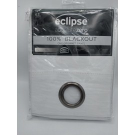 Eclipse Blackout Grommet Panel Curtain 50 x 63in Andes Grommet White