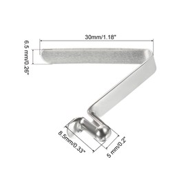 PATIKIL 8.5x5mm Kayak Paddle Snaps, 16 Pack Tent Pole Clips Steel V Shaped Single Pin Push Button Spring Clips Lock Tube Pole Clips for Camping Awning