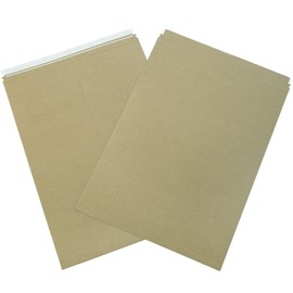 BOX USA 20 x 27" Stayflats Brand Rigid Flat Mailers, Kraft (Pack of 50) Photo Document Mailers, Peel & Seal Closure, Tear Strip Easy Opening.