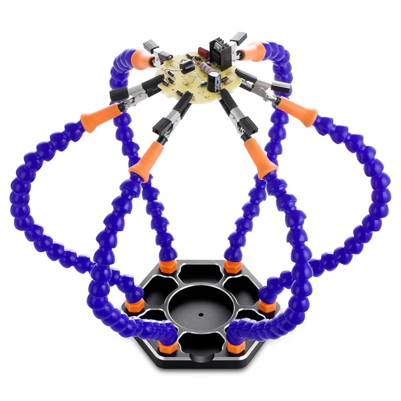 Soldering Third Hand, 6 Flexible Arms Soldering Aid Tool Tool,
