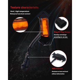 ‎MODIPIM Amber Shell Amber Light 4pcs RAV4 LED Grill Lights for Toyota RAV4 2019 2020 2021 2022 OEM Grille with Wiring Harness Grill Kit