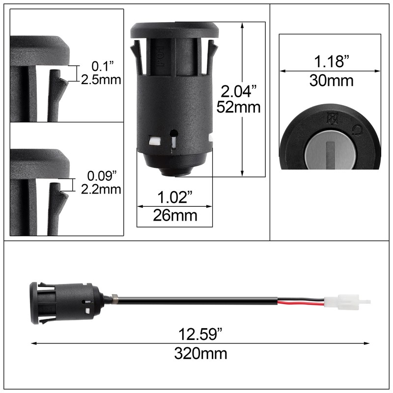 Ignition Key Switch Lock 2 Wire - Key Switch Starter