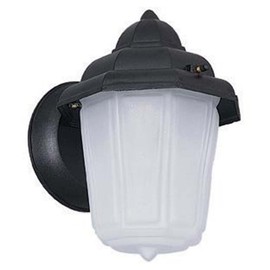 Sunset Lighting F7804-31 Outdoor Wall Sconce with Frosted Glass, Black Finish