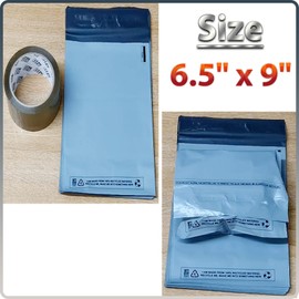 Strong 100x Grey Mailing Bags (Size - 6.5 x 9) Polythene Self Seal Plastic Envelopes 100% Recyclable Packaging Bags - Parcel Postal Postage Packaging Bags