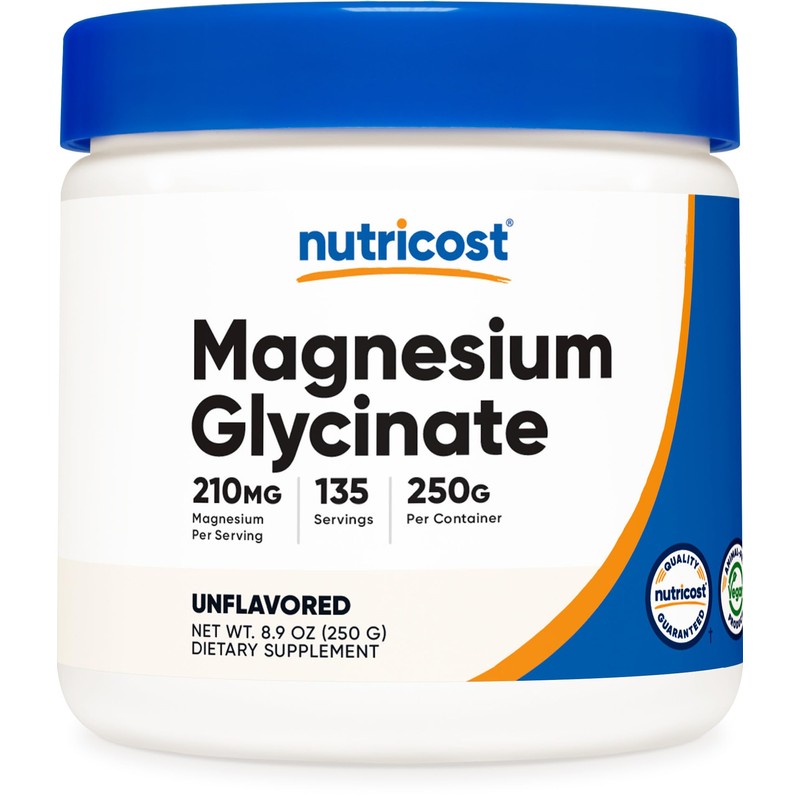 Nutricost Magnesium Glycinate Powder (250 Grams) (Unflavored)
