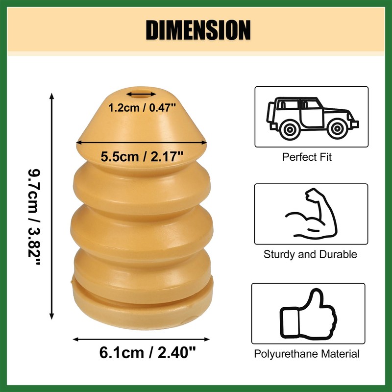 Motoforti Polyurethane Rear Front Suspension Bump Stop Replace 52088705AB Long-lasting