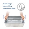 HUQIZOO Large Stainless Steel Rabbit Litter Box,Bunny Litter Pan with