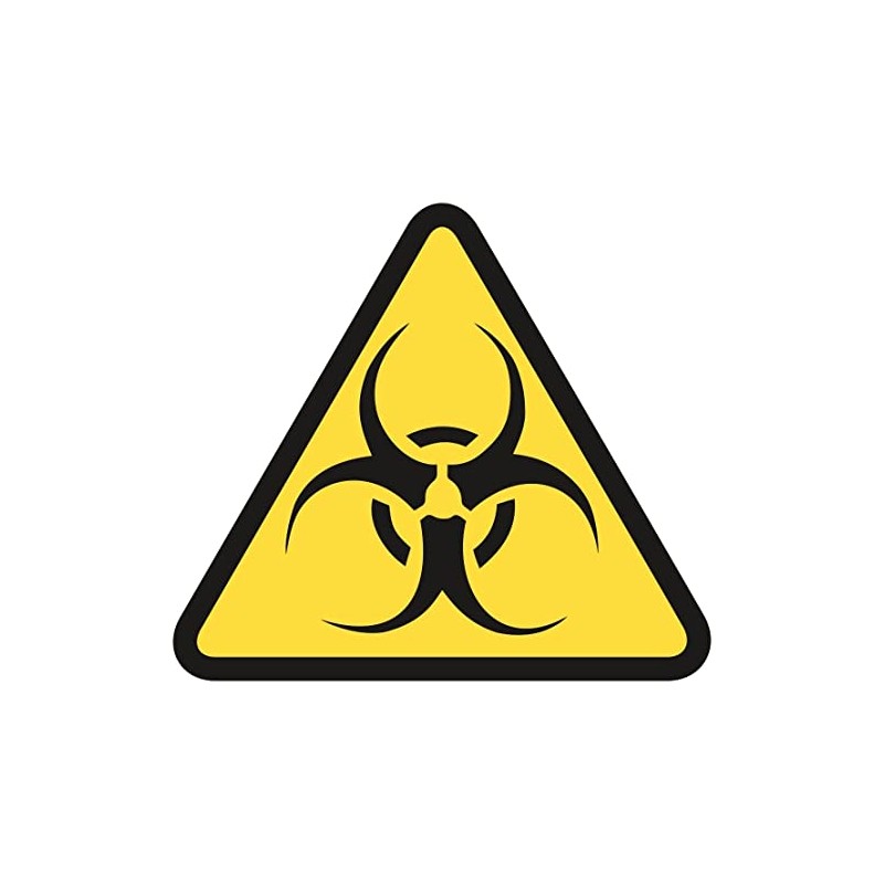 Samunshi® Warning Triangle Biohazard Sticker 20 x 17.5 cm Multi-Coloured