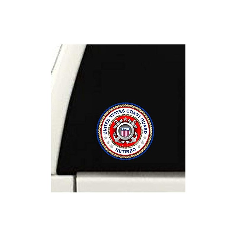 ProSticker 410V (One) United States Coast Guard Retired USCG Decal