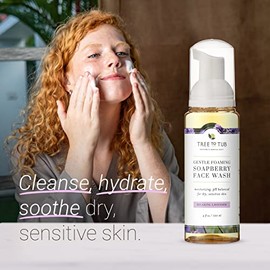 Gentle Face Wash for Dry Skin. The Only pH 5.5 Balanced Lavender Foaming Face Wash for Sensitive Skin - Women and Men's Face Wash (Relaxing Lavender)