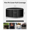 EliteCover Fire Pit Cover Round 32 Inch, 600D Heavy-Duty Waterproof