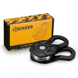 BUNKER INDUST 10 Ton Snatch Block, Recovery Winch Pulley Block for 0.59"~0.79" Diameter Synthetic Rope or Steel Cable - Heavy Duty Winch Accessories for Truck, ATV, UTV Offroad Recovery