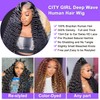 CITY GIRL Deep Wave Lace Front Wigs Human Hair Pre