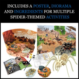 WILD ENVIRONMENTAL SCIENCE Extreme Spiders of the World - For Ages 6+ - Create and Customize Models and Dioramas - Study the Most Extreme Animals