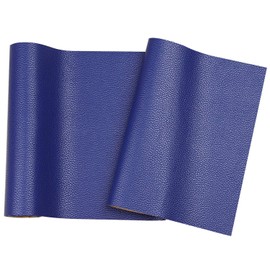RAGAN Solid Color Faux Leather Sheets( 7.8 "X 53" ), Leather Fabric is Perfect for Leather Earrings and DIY Projects (Blue)