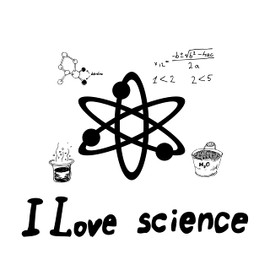 SCIENCE - Home Kids Bedroom Art Atom Rings DNA Structure Mathematical Formula & Science Lab Experiments Decoration I Love Science Quotes Vinyl Wall Decal Sticker 10"x 8"