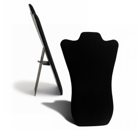 RJ Displays Jewelry Display for Vendors, Black Velvet Necklace Display Stand Holder, Jewelry Stand Necklace Holder for Vendors. Jewelry Display Stand 14” H.
