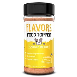Flavors Food Topper and Gravy for Dogs - Chicken Recipe with Bone Broth, 3.1 oz. - Natural, Human Grade, Grain Free - Perfect Kibble Seasoning and Hydrating Treat Mix for Picky Dog or Puppy