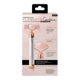 Flawless Contour Rodillo Facial De Cuarzo Rosa Con Vibración