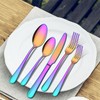 20 Piece Rainbow Silverware Set, ENLOY Colorful Stainless Steel Flatware