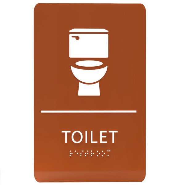 ADA CENTRAL SIGNS - 6"X9" Toilet Restroom Sign- ADA Compliant