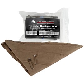 North American Rescue Triangular Bandage NAR Cravat Cotton Bandaging for Injuries, Wounds, Support (30-0089)