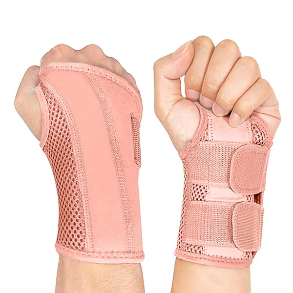 NuCamper Breathable Wrist Support, Wrist Bandage with Metal Splint Stabiliser for Men and Women, Adjustable Wrist Brace, Wrist-Support Splint for Arthritis, Tendonitis, Sprains
