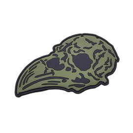 Tactical Norse Raven Skull Crow Viking Odin PVC Patch [Green] Compatible with Velcro Patches for Hats, Tactical Patches, Backpack Patches, Patches for Backpacks