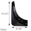 1984–1990 Corvette C4 Front Fender Splash Guards – Injection-Molded ABS