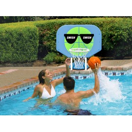 Poolmaster Pro Rebounder Poolside Basketball Game, Swish Swish, Green