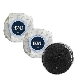 HoMu Jabón Barra Detox con Carbón Activado 50g (Pack 3) – Control de olor para Axilas, Limpieza Profunda de Poros, Para Todo Tipo de Piel, Cuerpo y Ro