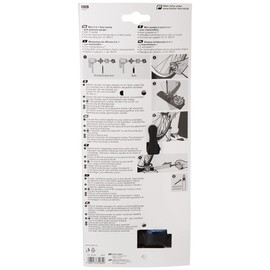 FISCHER Mini Floor Pump 2-in-1, Mini Pump and Floor Pump in One, Suitable for All Standard Valves, with Pressure Gauge, Black