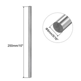 sourcing map 5Pcs 304 Stainless Steel Round Rod 5/16" Diameter 10" Length Solid Rod Shaft Lathe Bar Stock for DIY Model Industry Metal Working Making