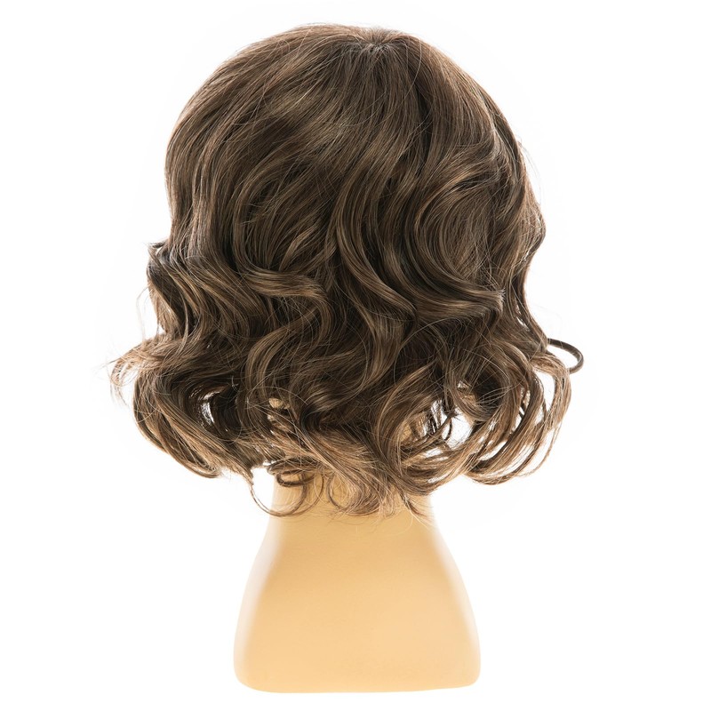 RicHyun Short Wavy Brown Kids Wig Synthetic Fluffy Boys Wig