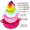 10Pcs Nesting Bowls Sets, Colorful Plastic Mixing Bowl with Sieve,