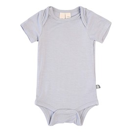 KYTE BABY Short Sleeve Unisex Baby Bodysuits Made from Soft Bamboo Rayon Material (12-18 Months, Storm)