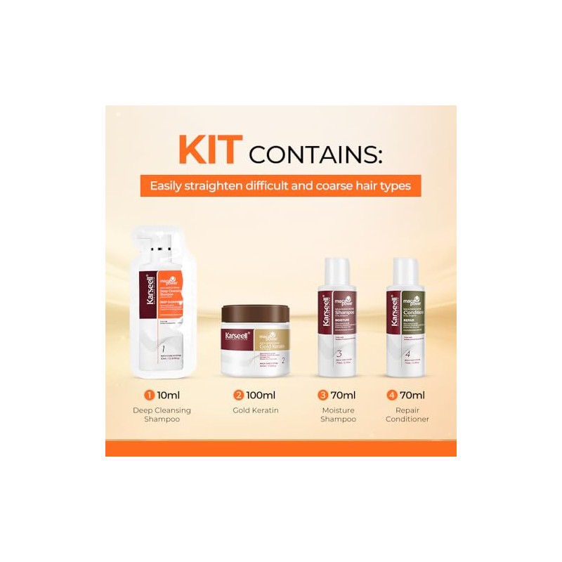 Karseell Kit de Alisado de Keratina para Uso en Casa,
