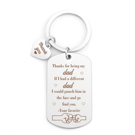 Stocking Fillers for Dad Dad Gifts Fathers Day Keychain Daddy Gifts for Dad Thank You Gifts for Fathers Happy Fathers Day from Son Gift for Dad Daddy Birthday Gifts Step Dad Gifts Dad Memorial Gifts