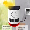 QXMH Solar Outdoor Motion Sensor Alarm-110db Loud Noise Maker,4 Work