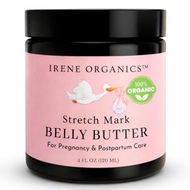 Irene Organics Bálsamo para el vientre orgánico de Irene Organics, tratamiento natural de estrías y prevención para embarazo y posparto