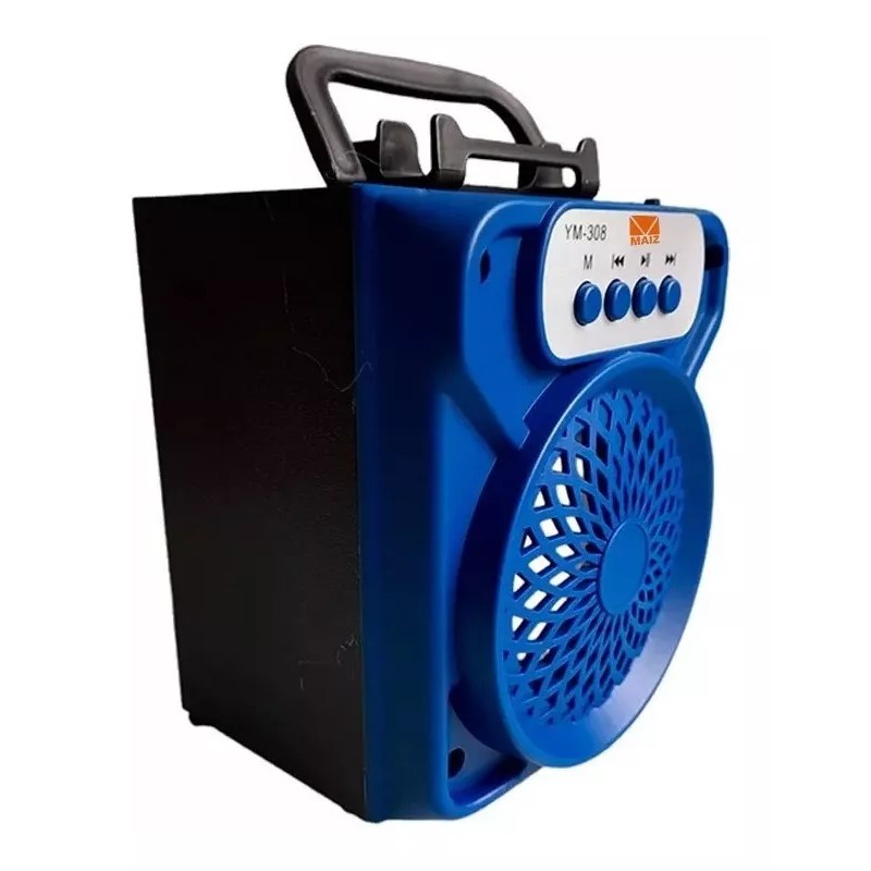 Maíz Bocina Bluetooth Recargable Portatil Radio Fm Usb Luz Led