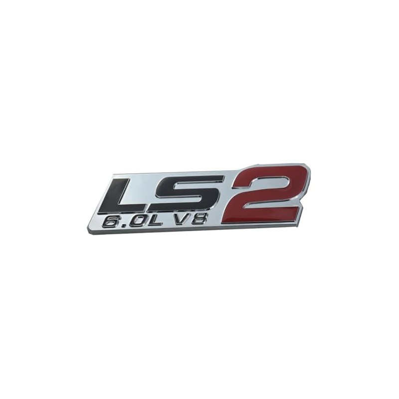 Pair Set LS2 6.0L V8 Engine 3D Letter Side Badge