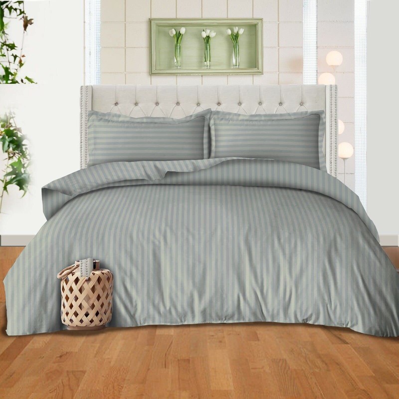 AAHO IT'S ALL ABOUT HOME Striped Duvet Cover Set with
